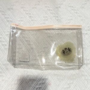 5/$15 MUST BUNDLE Vintage Juicy Couture Clear Cosmetic Bag with Gold Accents